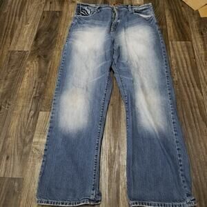 Vintage Akademiks Denim Jeans Mens 36X32 Blue Baggy‎ Loose Y2K Hip Hop